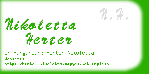 nikoletta herter business card